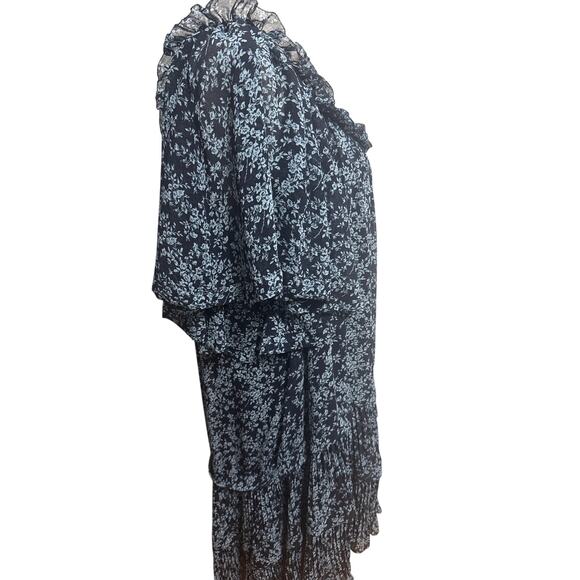 Anthropologie Short-Sleeve Keyhole Swing Women's Tunic Mini Dress Size XL Flowey - Picture 7 of 14